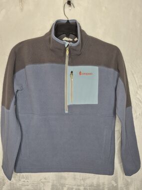 Cotopaxi Teca Colorblock Fleece Zip Pullover Jacket Gray Blue Mens Small